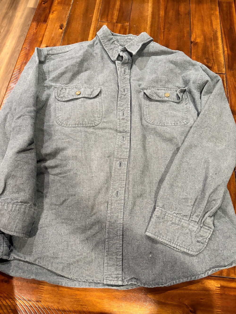 RedHead Men's Gray Button-Down Work Shirt